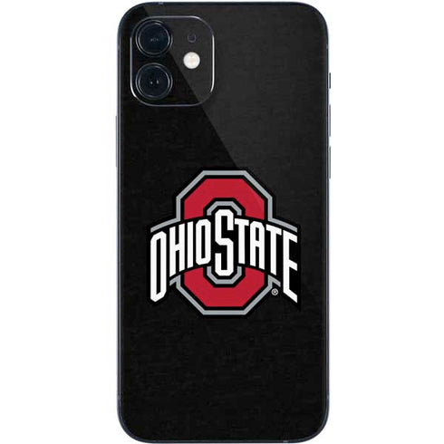 Ohio State University OSU Buckeyes Black iPhone 12 Mini Skin