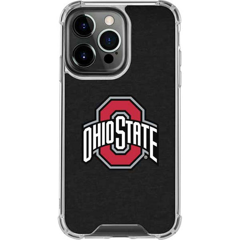 Ohio State University OSU Buckeyes Black iPhone 15 Pro Clear Case