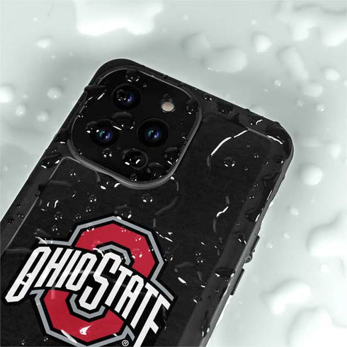 Ohio State University OSU Buckeyes Black iPhone 14 Pro Max Waterproof Case