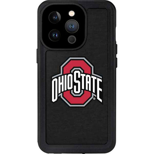 Ohio State University OSU Buckeyes Black iPhone 14 Pro Waterproof Case