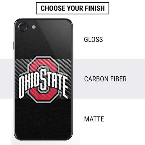 Ohio State University OSU Buckeyes Black iPhone SE (2nd & 3rd Gen) Skin