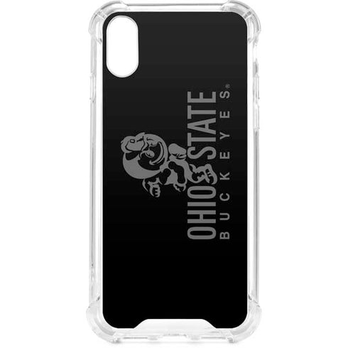 Ohio State University OSU Buckeyes Black iPhone XS Clear Case