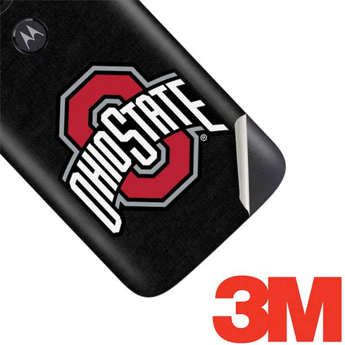 Ohio State University OSU Buckeyes Black Moto E5 Play Skin