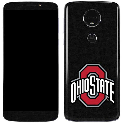 Ohio State University OSU Buckeyes Black Moto E5 Plus Skin