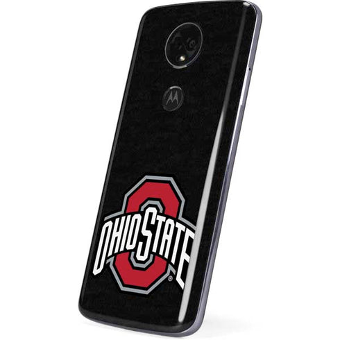 Ohio State University OSU Buckeyes Black Moto E5 Plus Skin