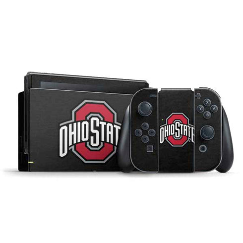 Ohio State University OSU Buckeyes Black Nintendo Switch Bundle Skin