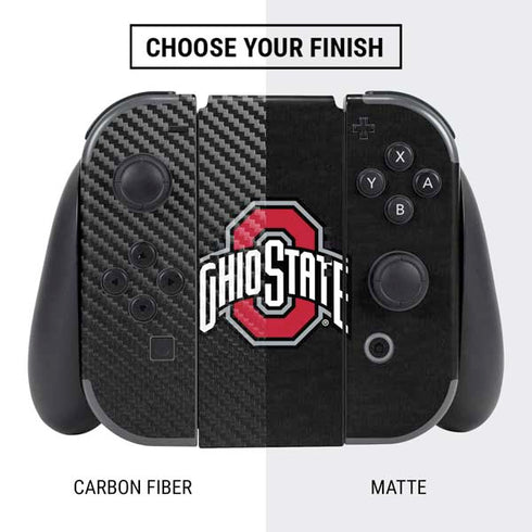 Ohio State University OSU Buckeyes Black Nintendo Switch Bundle Skin