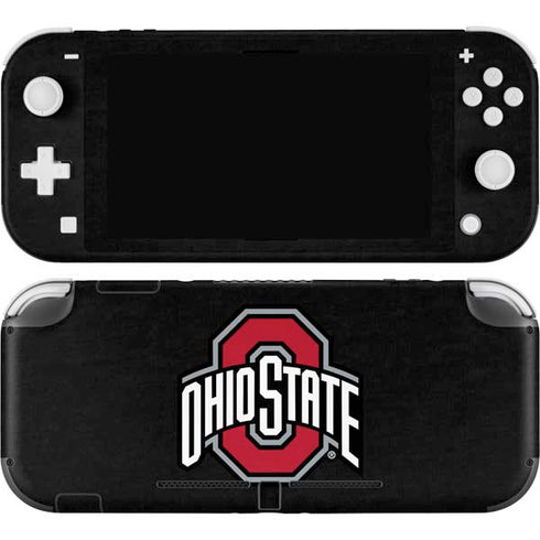Ohio State University OSU Buckeyes Black Nintendo Switch Lite Skin