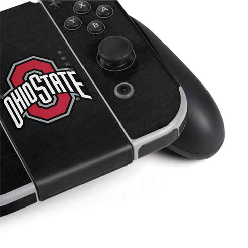 Ohio State University OSU Buckeyes Black Nintendo Switch OLED (2021) Skin
