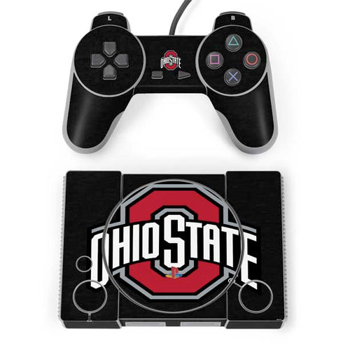 Ohio State University OSU Buckeyes Black PlayStation Classic Bundle Skin