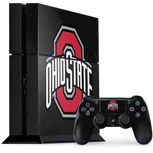 Ohio State University OSU Buckeyes Black PS4 Console and Controller Bundle Skin
