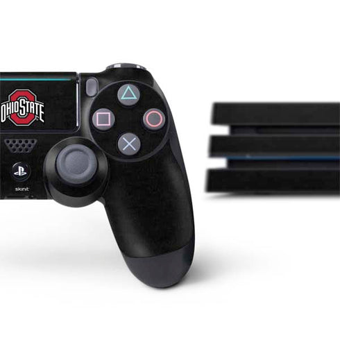 Ohio State University OSU Buckeyes Black PS4 Pro Bundle Skin