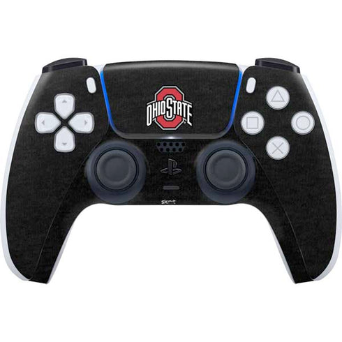 Ohio State University OSU Buckeyes Black PS5 Controller Skin
