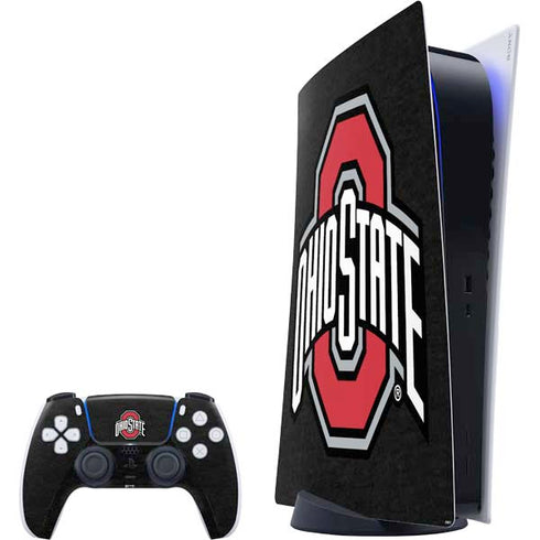 Ohio State University OSU Buckeyes Black PS5 Digital Edition Bundle Skin