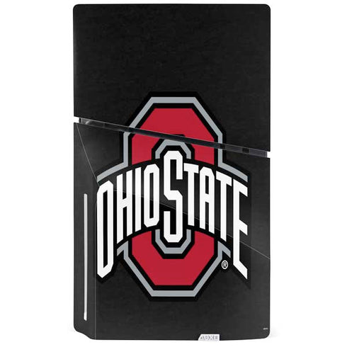 Ohio State University OSU Buckeyes Black PS5 Slim Disk Console Skin