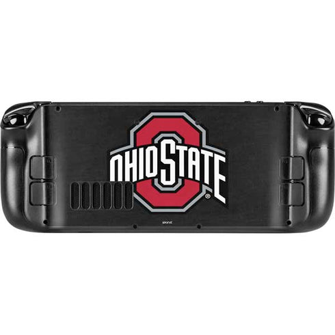 Ohio State University OSU Buckeyes Black Steam Deck Handheld Gaming Computer Skin