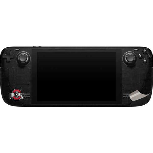 Ohio State University OSU Buckeyes Black Steam Deck Handheld Gaming Computer Skin