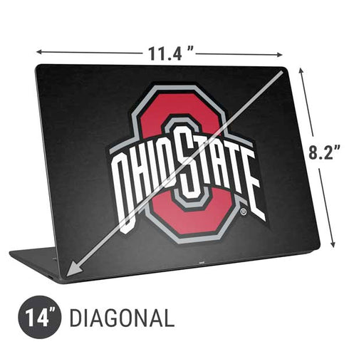 Ohio State University OSU Buckeyes Black Universal Laptop 14in (11.4 x 8.2in) Skin