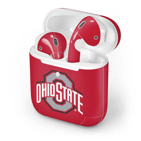 Ohio State University Buckeyes Red Logo Apple AirPods 2 Skin