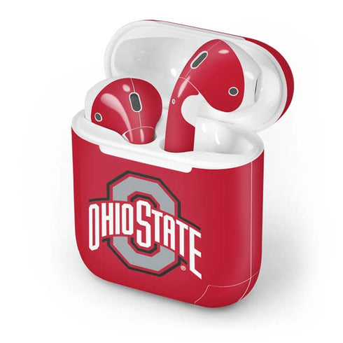 Ohio State University Buckeyes Red Logo Apple AirPods Skin