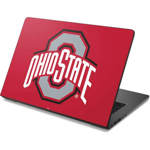Ohio State University Buckeyes Red Logo Dell Chromebook Skin