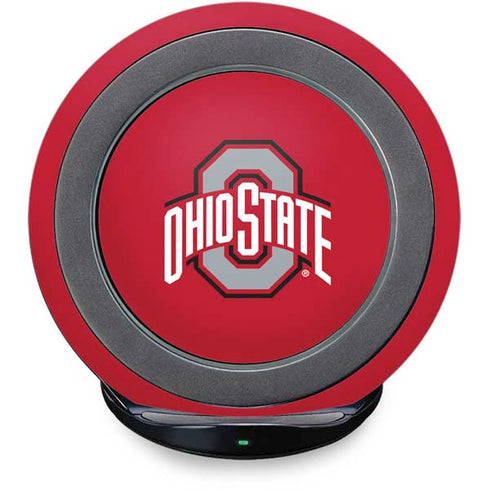 Ohio State University Buckeyes Red Logo Fast Charge Wireless Charging Stand Skin