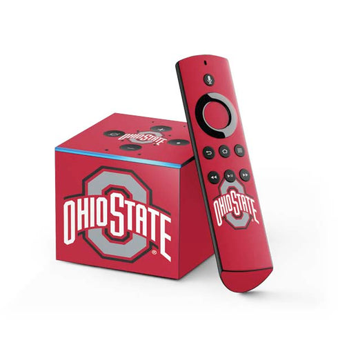 Ohio State University Buckeyes Red Logo Fire TV Cube Skin