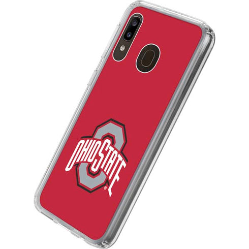 Ohio State University Buckeyes Red Logo Galaxy A20 Clear Case