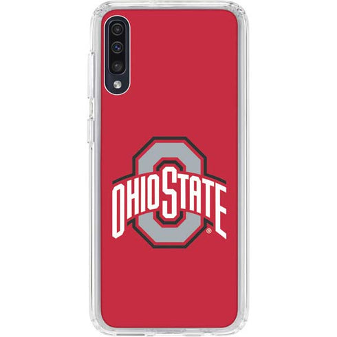 Ohio State University Buckeyes Red Logo Galaxy A50 Clear Case