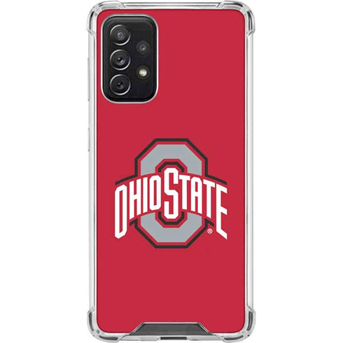 Ohio State University Buckeyes Red Logo Galaxy A72 5G Clear Case