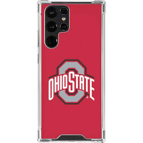 Ohio State University Buckeyes Red Logo Galaxy S22 Ultra Clear Case