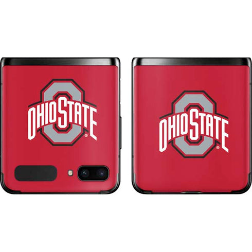 Ohio State University Buckeyes Red Logo Galaxy Z Flip Skin