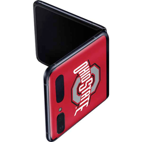 Ohio State University Buckeyes Red Logo Galaxy Z Flip Skin