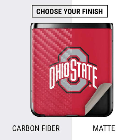 Ohio State University Buckeyes Red Logo Galaxy Z Flip Skin