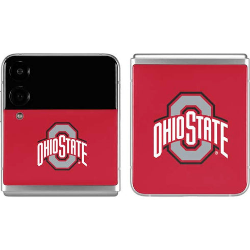 Ohio State University Buckeyes Red Logo Galaxy Z Flip4 5G Skin