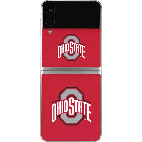 Ohio State University Buckeyes Red Logo Galaxy Z Flip4 5G Skin