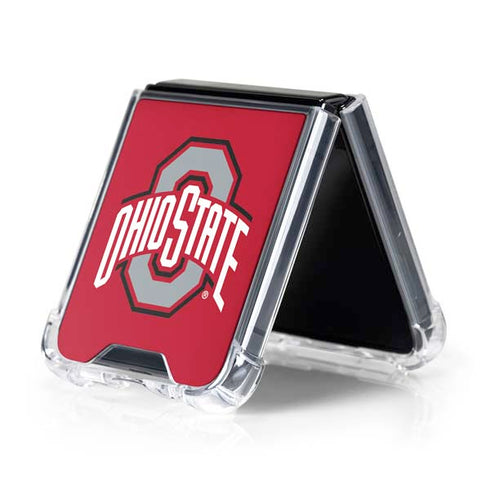 Ohio State University Buckeyes Red Logo Galaxy Z Flip5 5G Clear Case