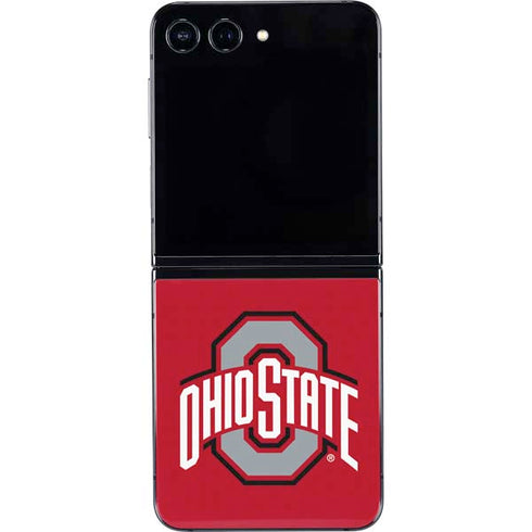 Ohio State University Buckeyes Red Logo Galaxy Z Flip5 5G Skin