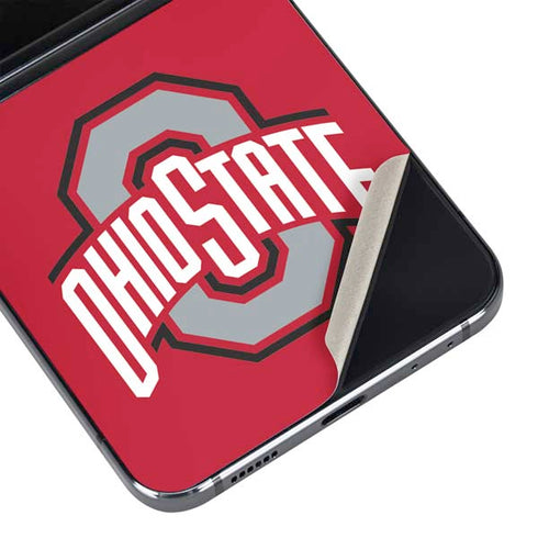 Ohio State University Buckeyes Red Logo Galaxy Z Flip5 5G Skin