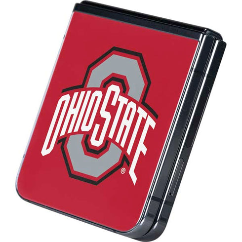 Ohio State University Buckeyes Red Logo Galaxy Z Flip5 5G Skin