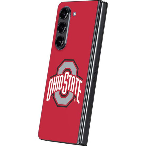 Ohio State University Buckeyes Red Logo Galaxy Z Fold5 5G Skin
