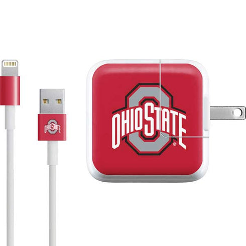 Ohio State University Buckeyes Red Logo iPad Charger (10W USB) Skin