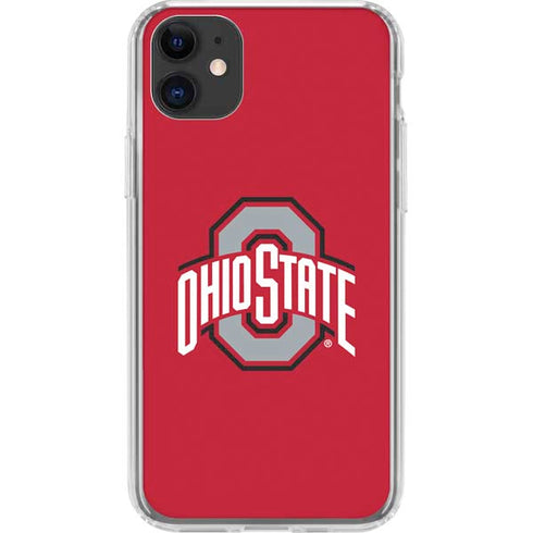 Ohio State University Buckeyes Red Logo iPhone 11 Clear Case