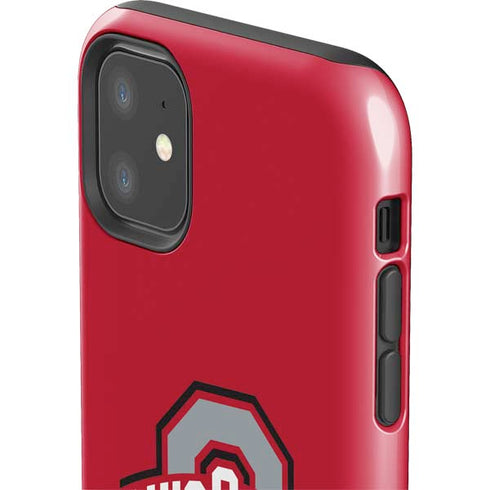 Ohio State University Buckeyes Red Logo iPhone 11 Impact Case