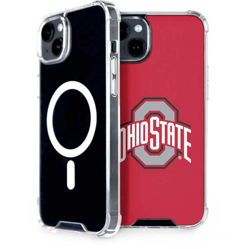 Ohio State University Buckeyes Red Logo iPhone 15 Plus MagSafe Case