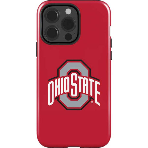 Ohio State University Buckeyes Red Logo iPhone 15 Pro Impact Case
