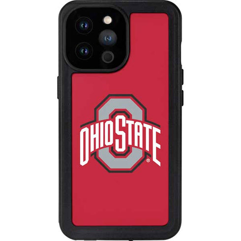 Ohio State University Buckeyes Red Logo iPhone 14 Pro Max Waterproof Case