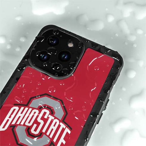 Ohio State University Buckeyes Red Logo iPhone 14 Pro Max Waterproof Case