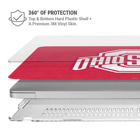 Ohio State University Buckeyes Red Logo MacBook Air 13in M1 (2021) Case plus Skin