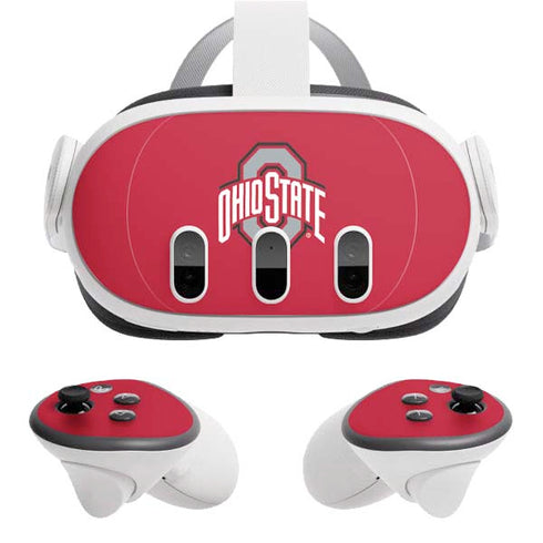 Ohio State University Buckeyes Red Logo Meta Quest 3 Skin